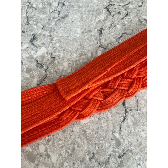 Vintage Karen Scott Braided Belt Vibrant Orange Size Medium Large JL - Picture 4 of 10